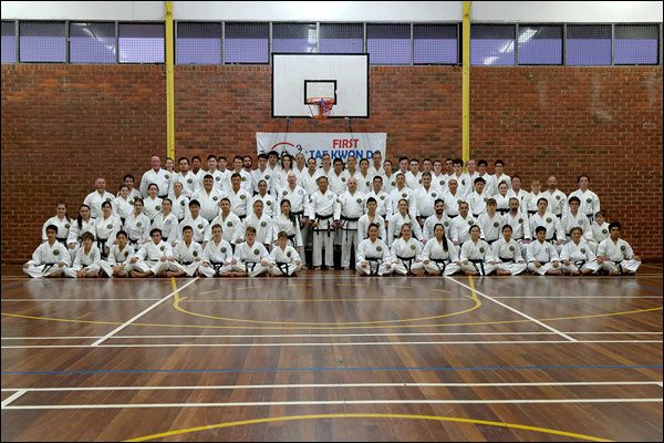 First Tae Kwon Do Western Australia instructors and black belt members, February 2017, Perth