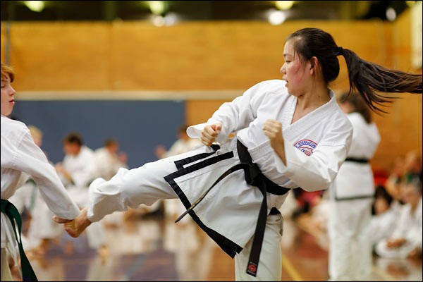 Rhee Tae Kwon-Do free sparring, March 2015, Kiara, Perth