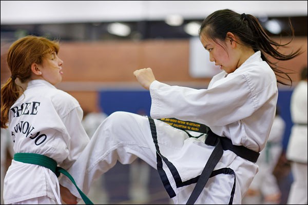 Rhee Tae Kwon-Do free sparring, March 2015, Kiara, Perth