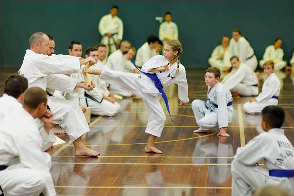 Rhee Tae Kwon-Do back kick break, March 2015, Kiara, Perth
