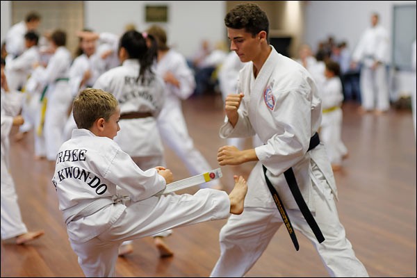 Rhee Tae Kwon-Do free sparring, March 2015, Nedlands, Perth