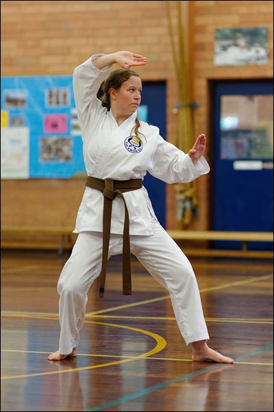 First Tae Kwon Do pattern, January 2016, Perth