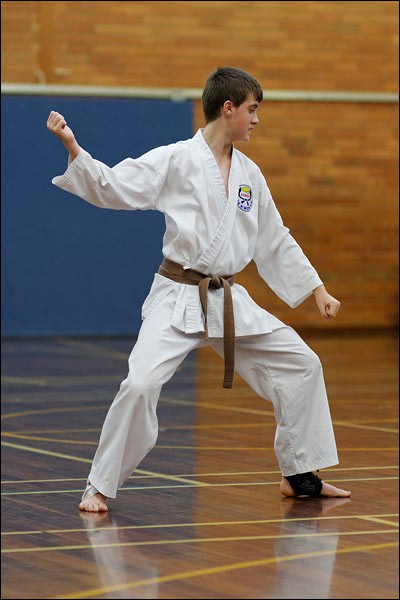 First Tae Kwon Do pattern, January 2016, Perth