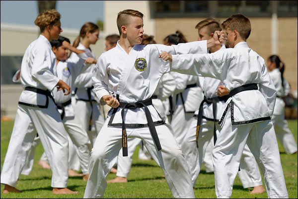 First Tae Kwon Do two-step sparring, January 2017, Perth
