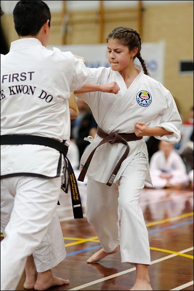 First Tae Kwon Do elbow strike break, June 2017, Perth