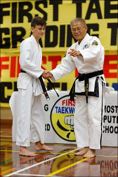 First Tae Kwon Do black belt promotion, June 2017, Perth