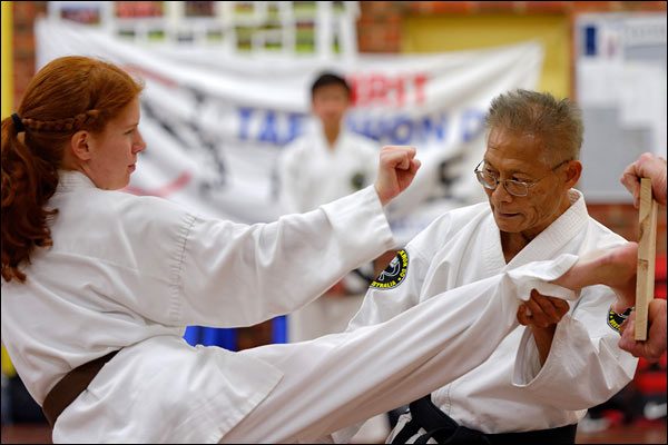 First Tae Kwon Do breaking instruction, July 2017, Perth