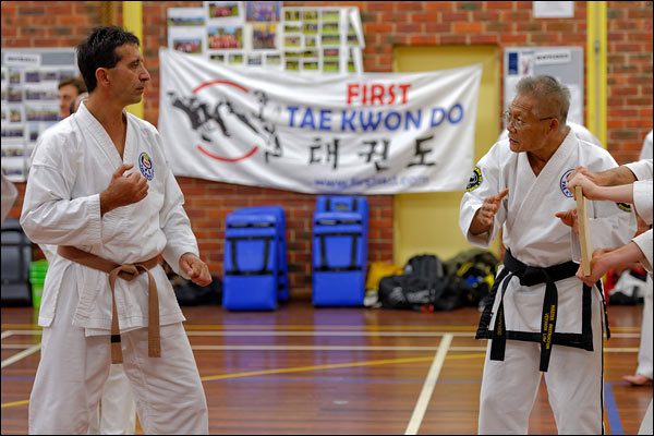 First Tae Kwon Do breaking instruction, July 2017, Perth