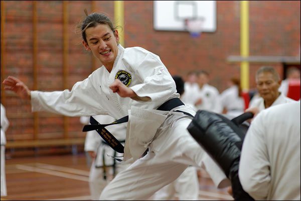 First Tae Kwon Do jumping side kick, October 2017, Perth