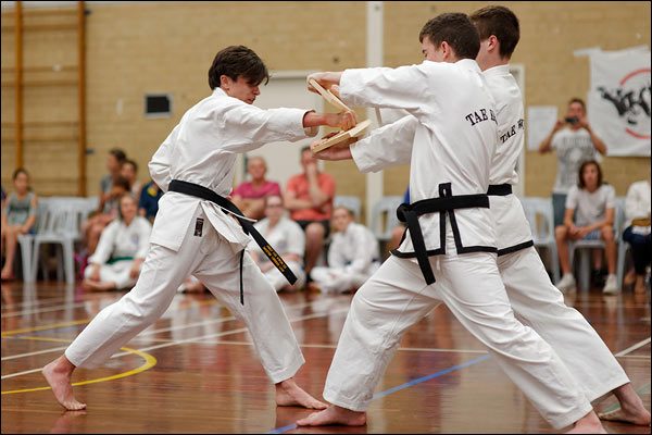 First Tae Kwon Do punch break, December 2017, Perth