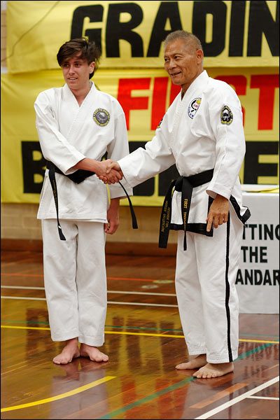 First Tae Kwon Do 1st Dan black belt promotion, December 2017, Perth