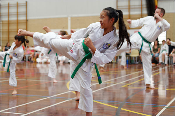 First Tae Kwon Do side kick, March 2018, Perth