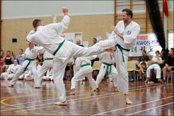 First Tae Kwon Do free sparring, March 2018, Perth