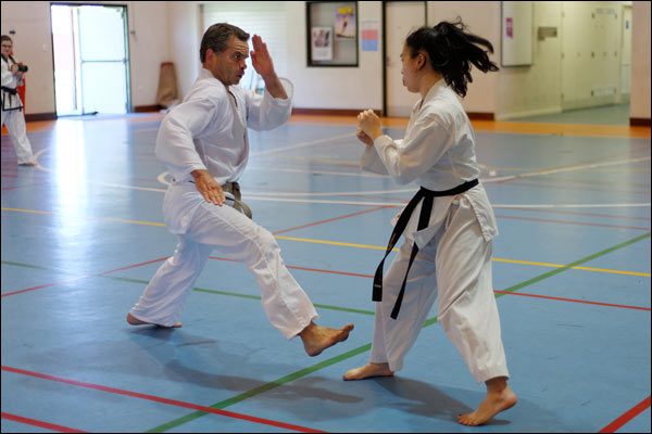 First Tae Kwon Do free sparring, April 2018, Perth