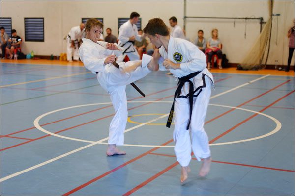 First Tae Kwon Do free sparring, April 2018, Perth