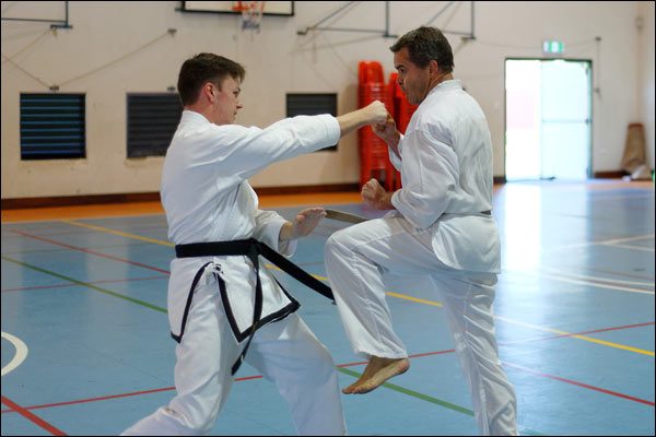 First Tae Kwon Do free sparring, April 2018, Perth