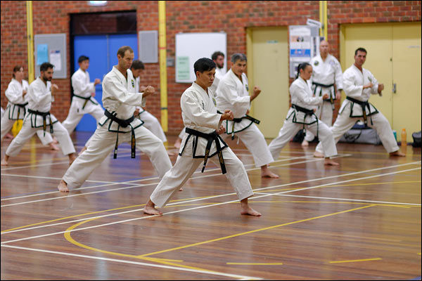 First Tae Kwon Do basics, May 2018, Perth