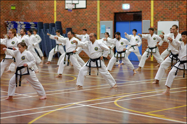 First Tae Kwon Do basics, May 2018, Perth