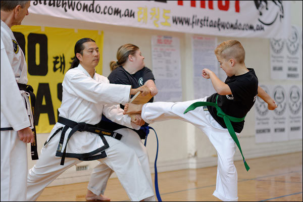 First Tae Kwon Do side kick, June 2018, Adelaide