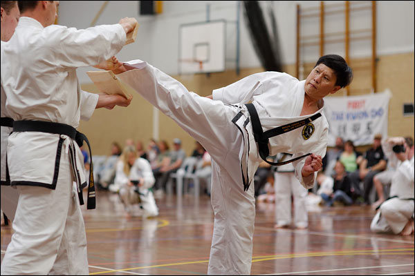 First Tae Kwon Do side kick, September 2018, Perth