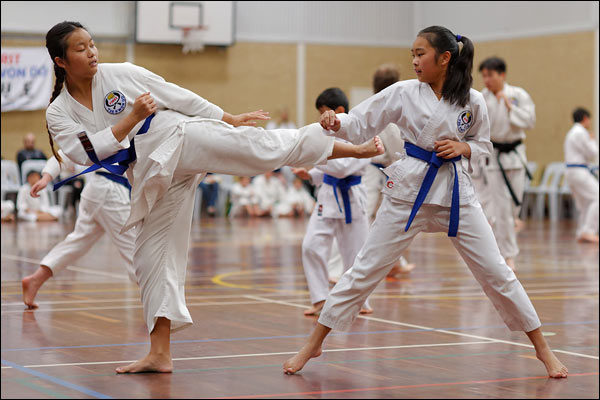 First Tae Kwon Do free sparring, September 2018, Perth