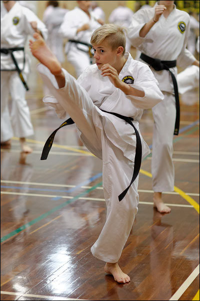 First Tae Kwon Do twisting kick, May 2019, Perth