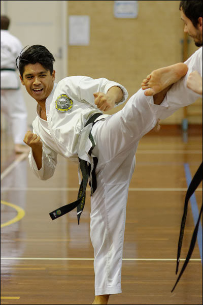 First Tae Kwon Do side kick, May 2019, Perth