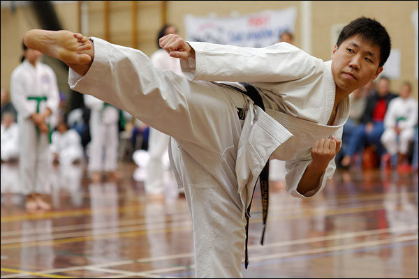 First Tae Kwon Do side kick, June 2019, Perth