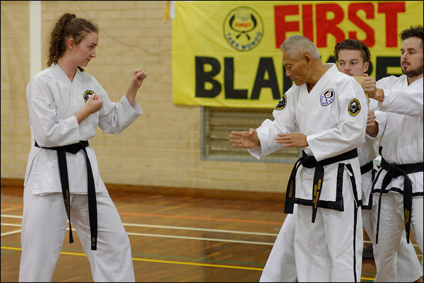 First Tae Kwon Do Master Vernon Low instructing, July 2019, Perth