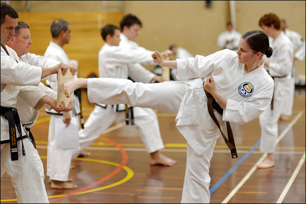 First Tae Kwon Do breaking practice, October 2019, Perth