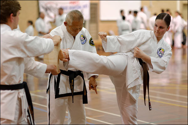 First Tae Kwon Do Master Vernon Low instructing, October 2019, Perth