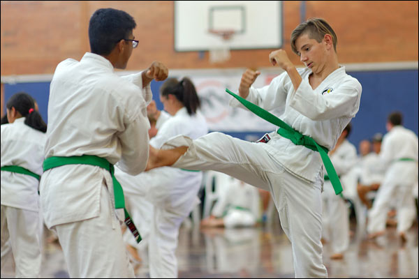 First Tae Kwon Do free sparring, December 2019, Perth