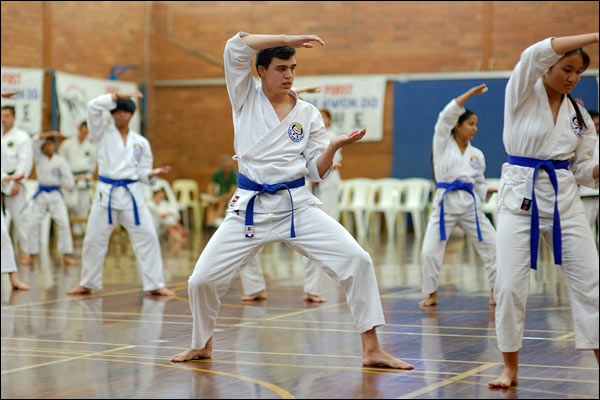 First Tae Kwon Do pattern, December 2019, Perth