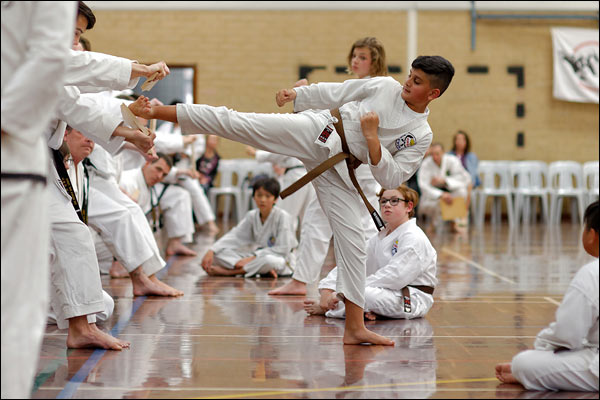 First Tae Kwon Do side kick, September 2021, Perth