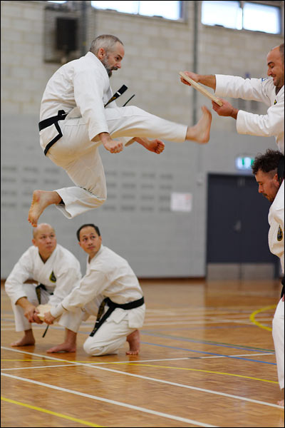 First Tae Kwon Do jumping front snap kick, June 2022, Perth