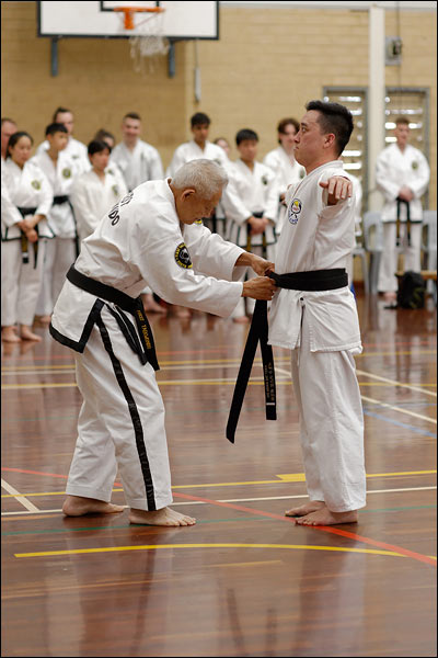 First Tae Kwon Do black belt promotion, September 2022, Perth