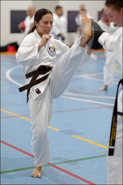 First Tae Kwon Do reverse crescent kick, February 2023, Perth