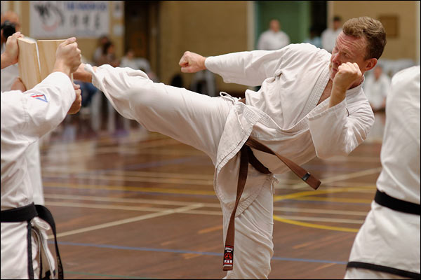 First Tae Kwon Do turning kick break, June 2023, Perth